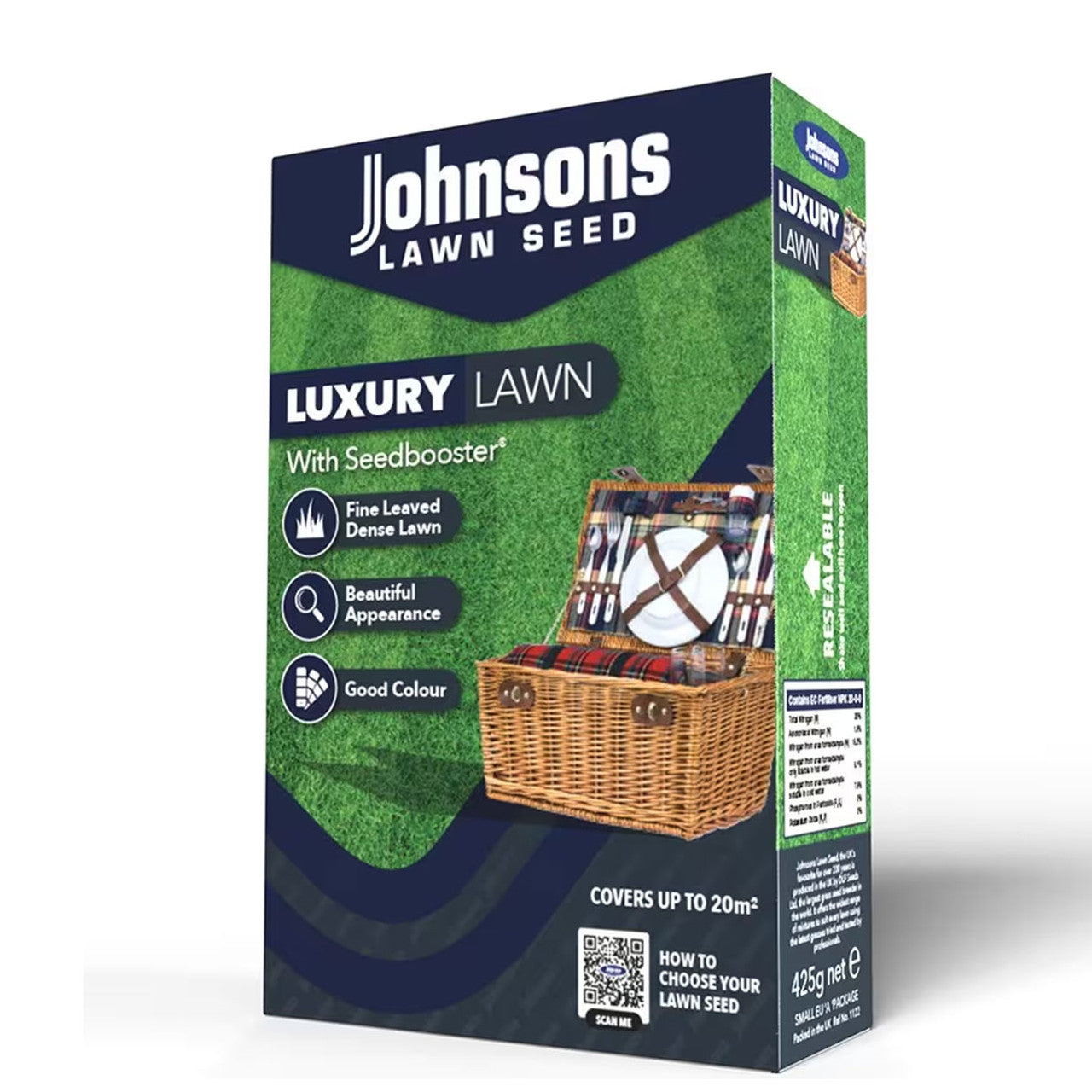 Johnsons luxury lawn seed 425g